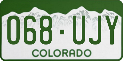 CO license plate 068UJY