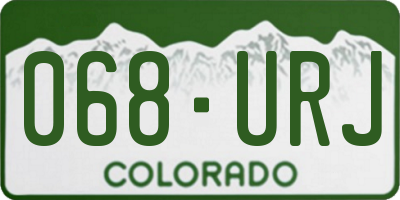 CO license plate 068URJ