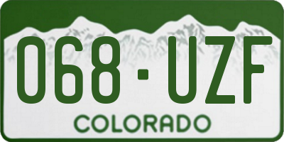 CO license plate 068UZF