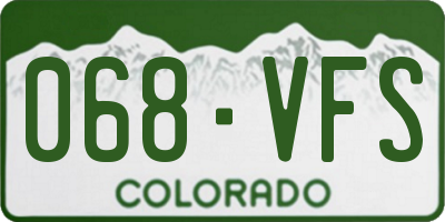 CO license plate 068VFS