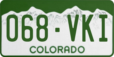 CO license plate 068VKI