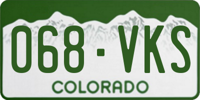 CO license plate 068VKS
