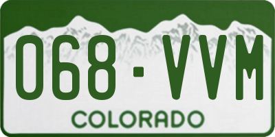 CO license plate 068VVM