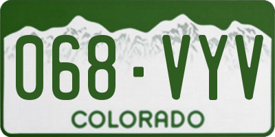 CO license plate 068VYV