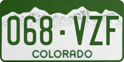 CO license plate 068VZF