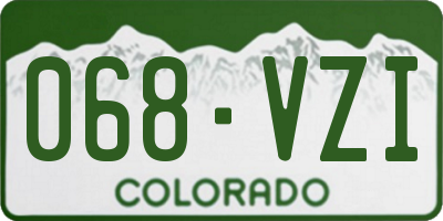 CO license plate 068VZI