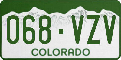 CO license plate 068VZV