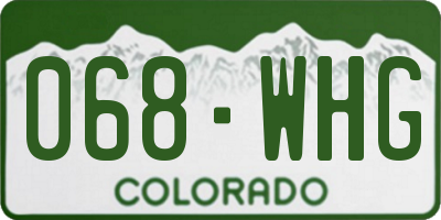 CO license plate 068WHG