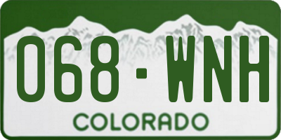 CO license plate 068WNH