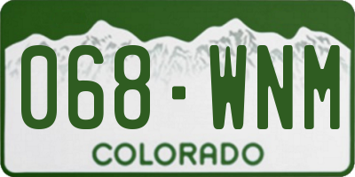 CO license plate 068WNM