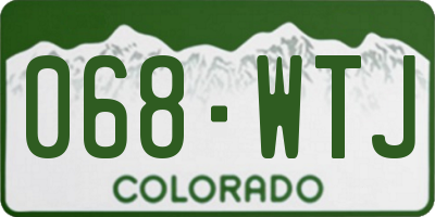 CO license plate 068WTJ