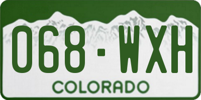 CO license plate 068WXH