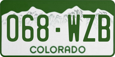 CO license plate 068WZB