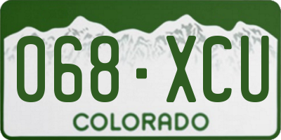 CO license plate 068XCU