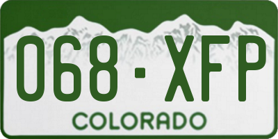 CO license plate 068XFP