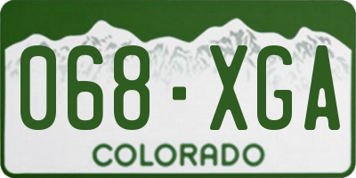 CO license plate 068XGA