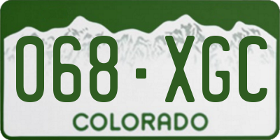 CO license plate 068XGC