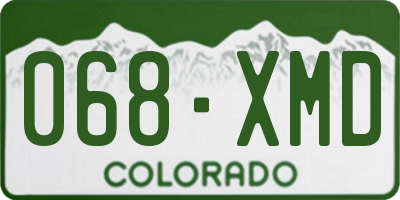 CO license plate 068XMD