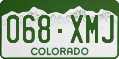 CO license plate 068XMJ