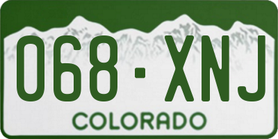 CO license plate 068XNJ