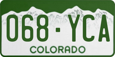 CO license plate 068YCA