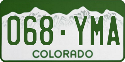 CO license plate 068YMA