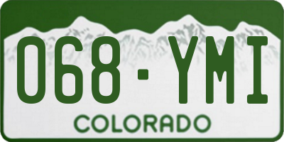 CO license plate 068YMI