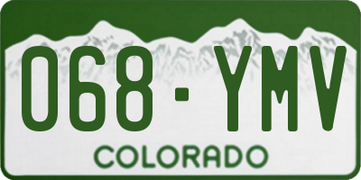 CO license plate 068YMV