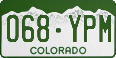 CO license plate 068YPM