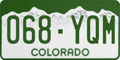 CO license plate 068YQM