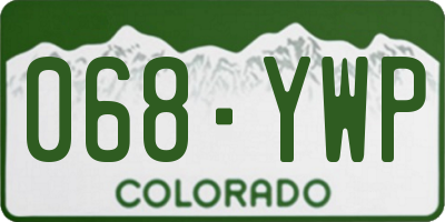 CO license plate 068YWP
