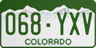 CO license plate 068YXV