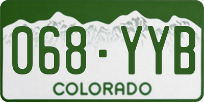 CO license plate 068YYB