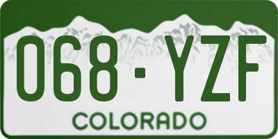 CO license plate 068YZF