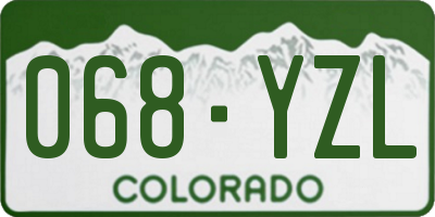 CO license plate 068YZL