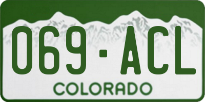 CO license plate 069ACL
