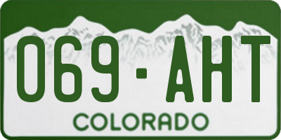 CO license plate 069AHT