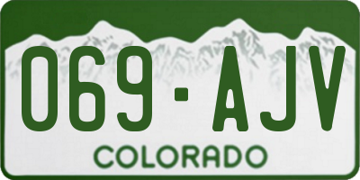 CO license plate 069AJV