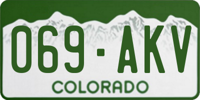 CO license plate 069AKV