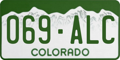 CO license plate 069ALC