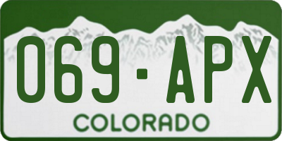 CO license plate 069APX