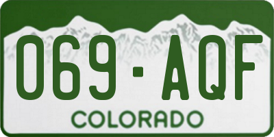 CO license plate 069AQF