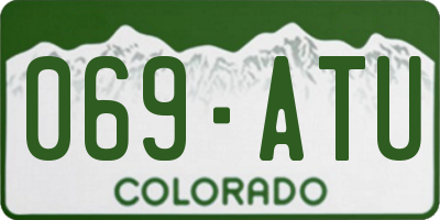 CO license plate 069ATU