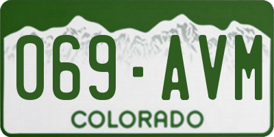 CO license plate 069AVM