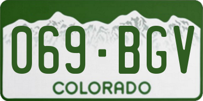 CO license plate 069BGV