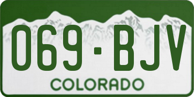 CO license plate 069BJV