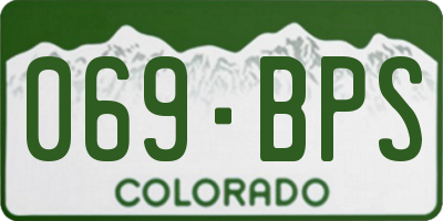 CO license plate 069BPS