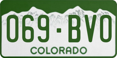 CO license plate 069BVO