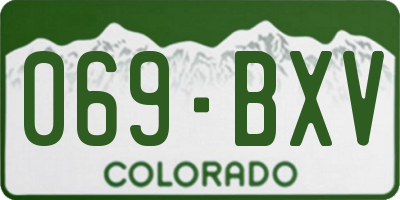 CO license plate 069BXV