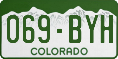 CO license plate 069BYH